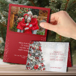 Elegant Christmas Tree Folded Photo Card<br><div class="desc">A beautifully decorated Christmas tree features a greeting on the front,  your favourite photo on the top inside and your personalisation and names on the bottom interior. MORE styles and designs in our store.</div>