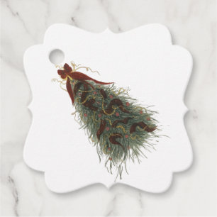Elegant Christmas Tree Gift Tag
