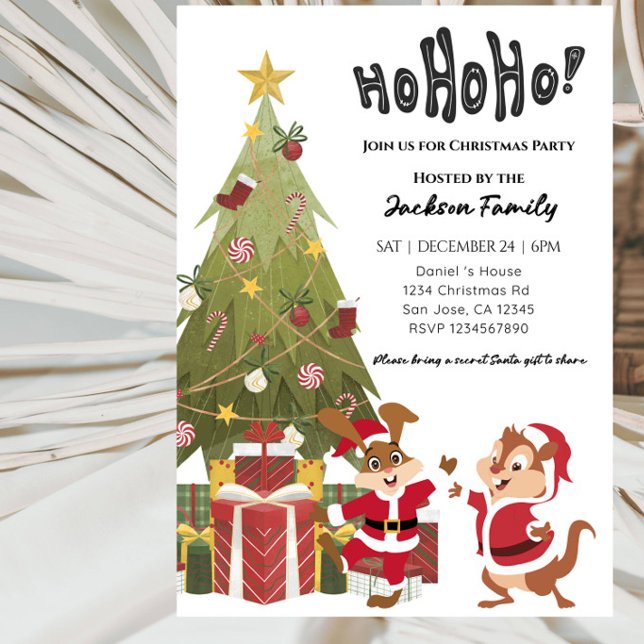 Elegant Christmas Tree Holiday Party- Invitation (Creator Uploaded)