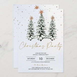 Elegant Christmas Tree Holiday Party Invitation