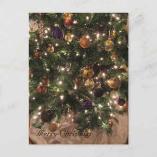 Elegant Christmas Tree Holiday Postcard