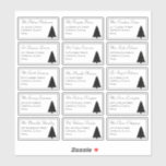 Elegant Christmas Tree Individual Names Address<br><div class="desc">Take the hassle out of painstakingly writing out individual addresses for your Christmas cards and gifts with these elegant Christmas tree address labels. The black and white design is stylish and easy to customise,  and each set comes with 15 stickers on which you can add individual names and addresses.</div>