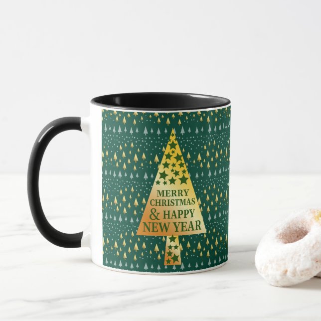 Elegant Christmas Tree Mug (With Donut)