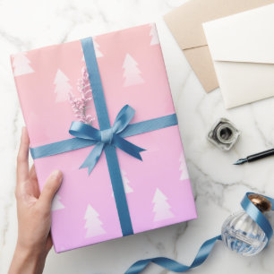 Elegant Christmas tree pattern holographic Wrapping Paper