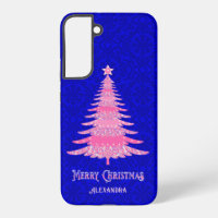 Elegant Christmas Tree Pink Personalised Sparkle