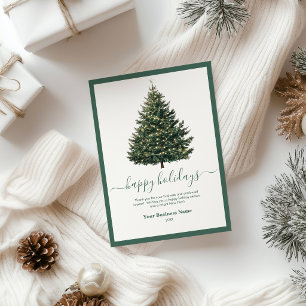 Elegant Christmas Tree Professional Business Holiday Card