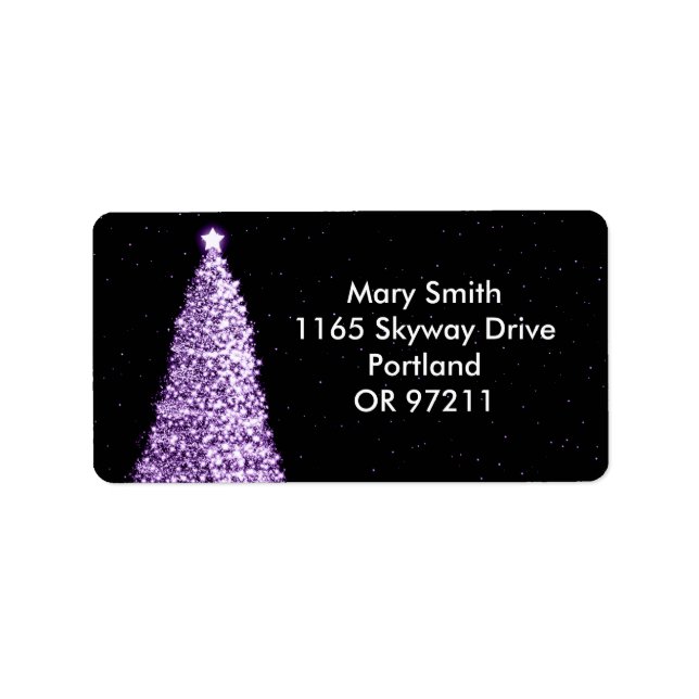 Elegant Christmas Tree Purple Label (Front)