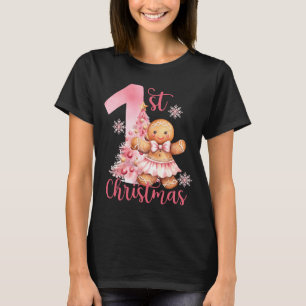 Elegant Christmas Watercolor Snow Toddler T Shirt 
