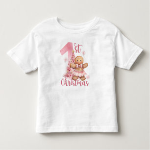 Elegant Christmas Watercolor Snow Toddler T-Shirt