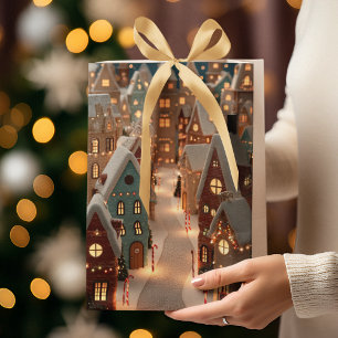 Elegant Christmas Whimsical Village   Gift Bag