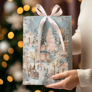 Elegant Christmas Whimsical Village   Gift Bag