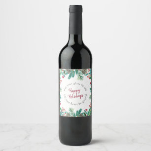 Elegant Christmas Wine Label