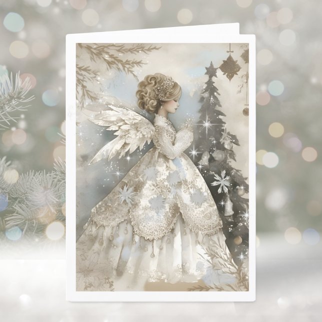 Elegant Christmas Winter Angel Holiday Card (Creator Uploaded)
