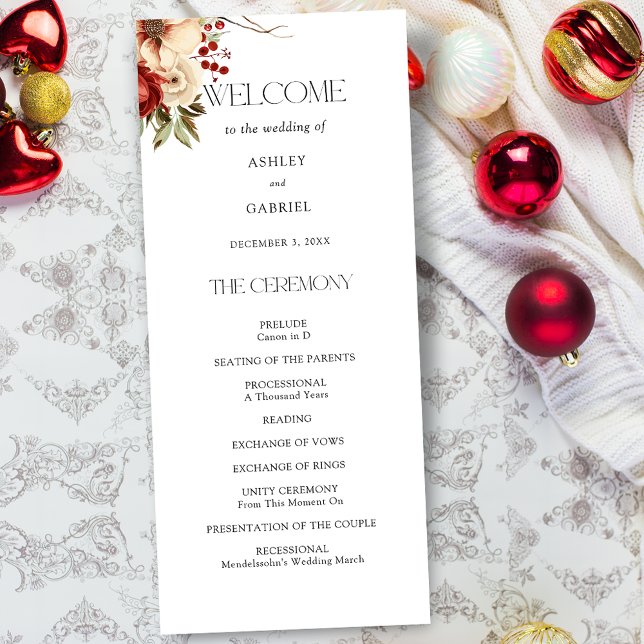 Elegant Christmas Winter Floral Programme (Creator Uploaded)