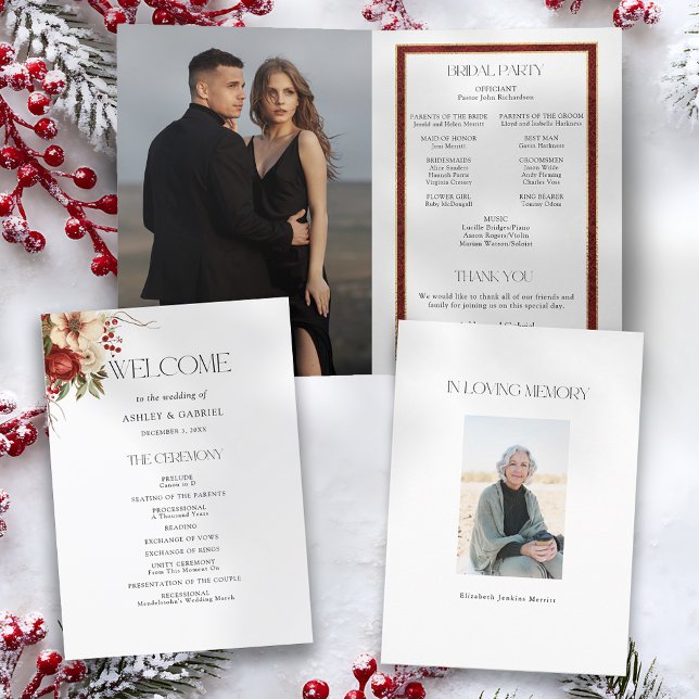 Elegant Christmas Winter Floral Programme (Creator Uploaded)