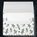 Elegant Christmas Winter Pine Greenery Floral Envelope<br><div class="desc">Elegant Christmas Winter Pine Greenery Floral Envelopes features a pattern of winter floral greenery and personalised with your name and address in modern script on the front. Personalise by editing the text in the text box provided. Designed by ©Evco Studio www.zazzle.com/store/evcostudio</div>