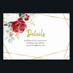 Elegant Christmas Winter Wedding Details Card<br><div class="desc">Elegant Christmas Winter Wedding Details Card</div>