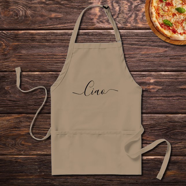 Elegant  Ciao in khaki Standard Apron (Creator Uploaded)