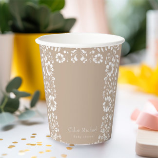 Elegant cielto lindo  baby shower  paper cups