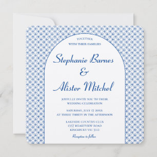 Elegant Circle Seamless Pattern Geometric Stylish  Invitation
