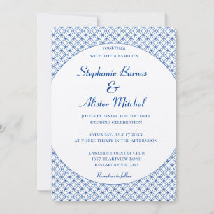 Elegant Circle Seamless Pattern Geometric Stylish  Invitation