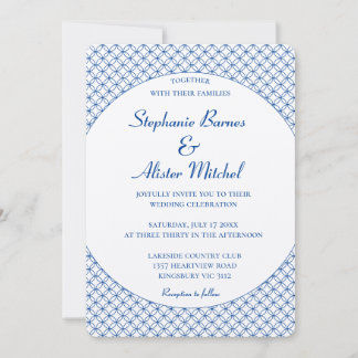 Elegant Circle Seamless Pattern Geometric Stylish Invitation