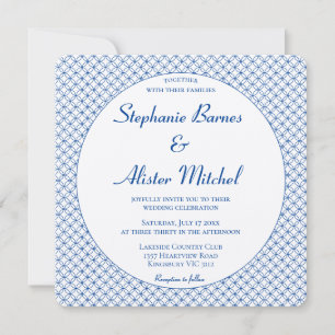 Elegant Circle Seamless Pattern Geometric Stylish Invitation