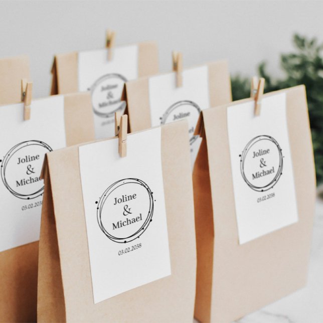 Elegant, Circle, Weddings Rubber Stamp (Creator Uploaded)