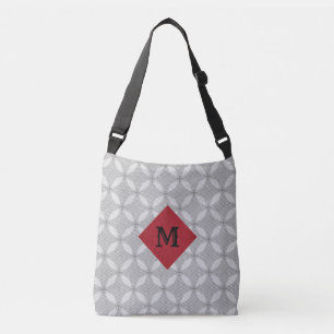Elegant Circles and Silver Dots Crossbody Bag