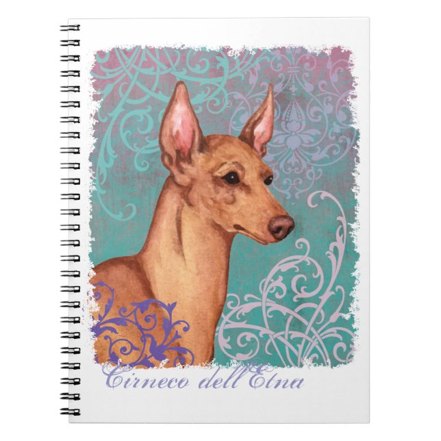 Elegant Cirneco dell'Etna Spiral Notebook (Front)