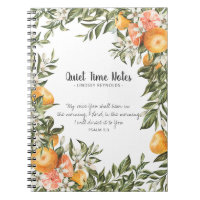 Elegant Citrus Botanical Monogram Quiet Time
