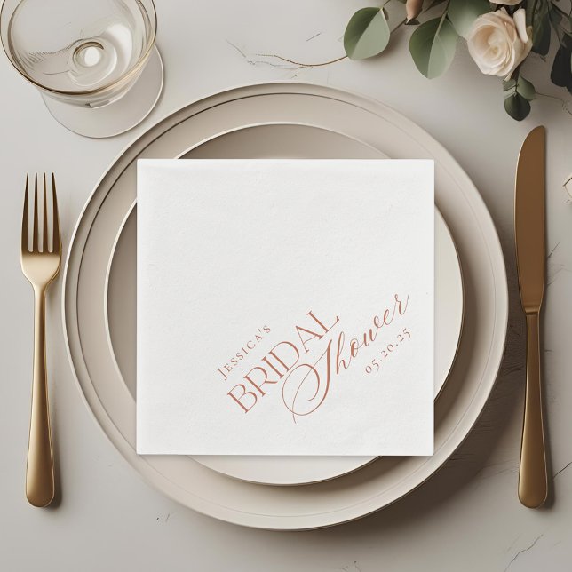 Elegant Citrus Floral Bridal Shower Napkin (Creator Uploaded)