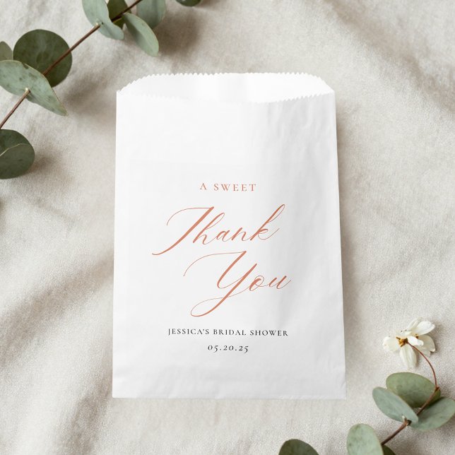 Elegant Citrus Floral Bridal Shower Sweets Favour Bags (Creator Uploaded)