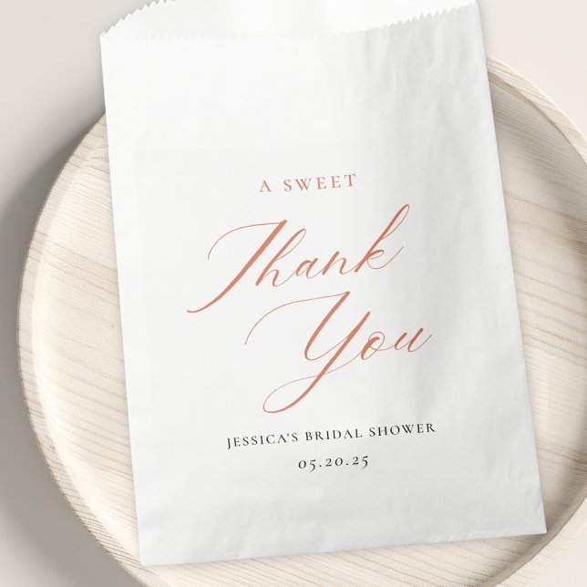 Elegant Citrus Floral Bridal Shower Sweets Favour Bags (Creator Uploaded)