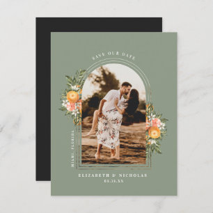 Elegant Citrus Orchard Boho Save the Date
