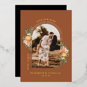 Elegant Citrus Orchard   Boho Save the Date Photo