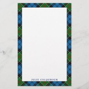 Elegant Clan Colquhoun Tartan Plaid Stationery