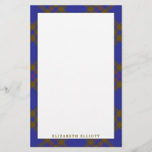 Elegant Clan Elliot Elliott Tartan Plaid Stationery
