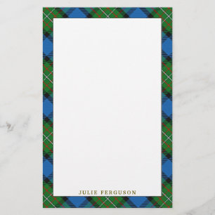 Elegant Clan Fergusson Ferguson Tartan Plaid Stationery