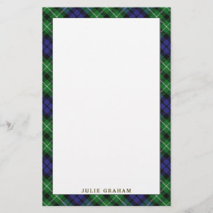 Elegant Clan Graham Tartan Plaid Stationery