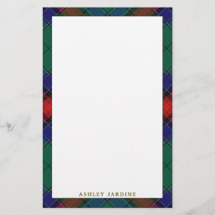 Elegant Clan Jardine Tartan Plaid Stationery
