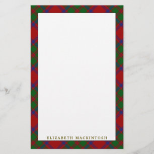 Elegant Clan MacKintosh Tartan Plaid Stationery