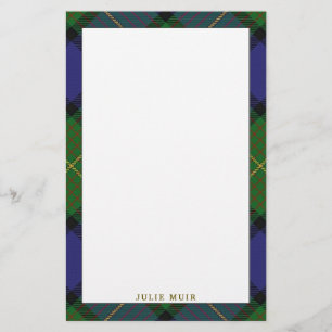 Elegant Clan Muir Tartan Plaid Stationery