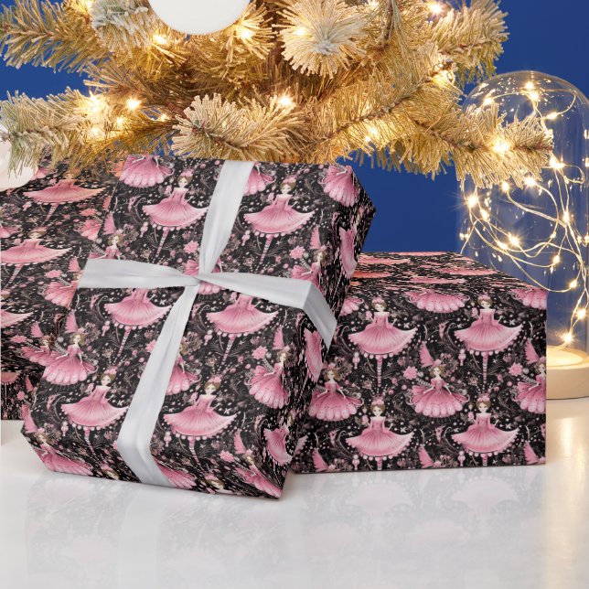 Elegant Clara, Nutcracker Wonderland Wrapping Paper (Holidays)