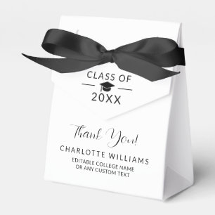 Elegant Class 2025 Graduation Party Thank You Favour Box