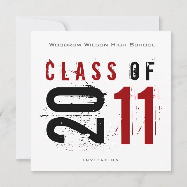Elegant Class of 2011 Graduation Invitation (Front)