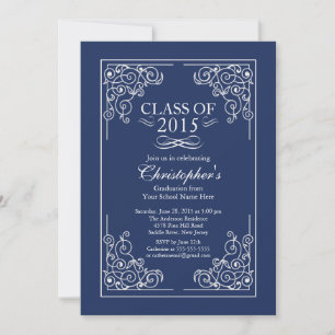 Elegant Class of 2015 Graduation Party Invitation
