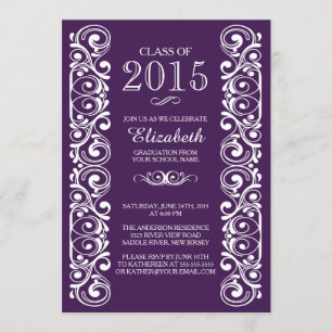 Elegant Class of 2015 Graduation Party Invitation