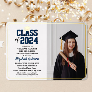 Elegant Class of 2024 Graduate Photo Graduation