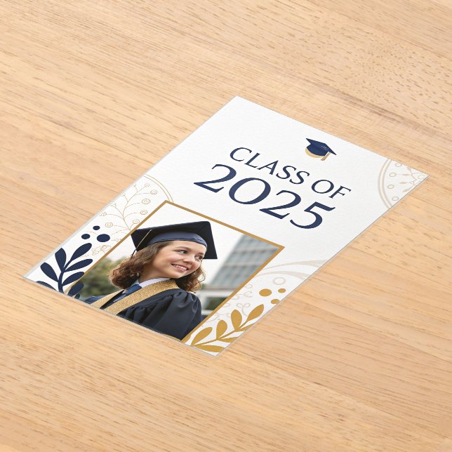 Elegant Class of 2025 Design Acrylic Invitations (Laydown)